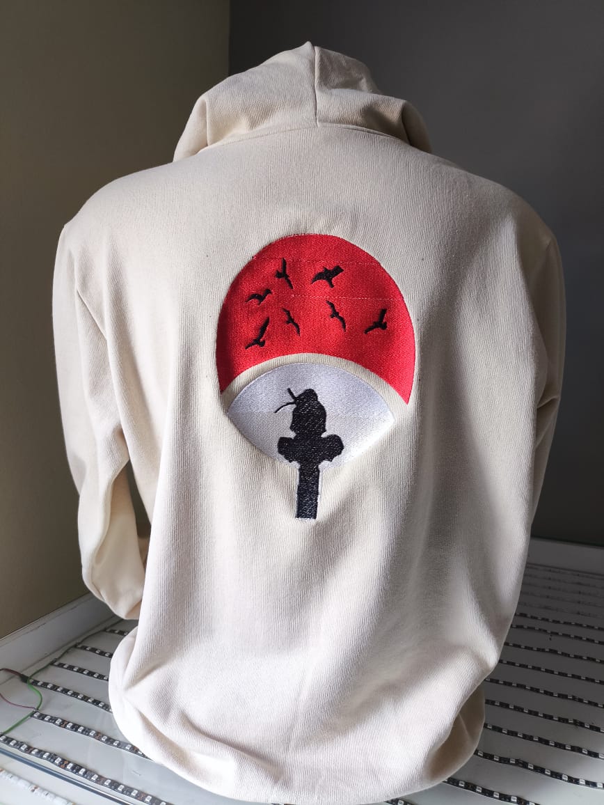Moletom Bordado Bege - Naruto - Itachi - Imagem 5