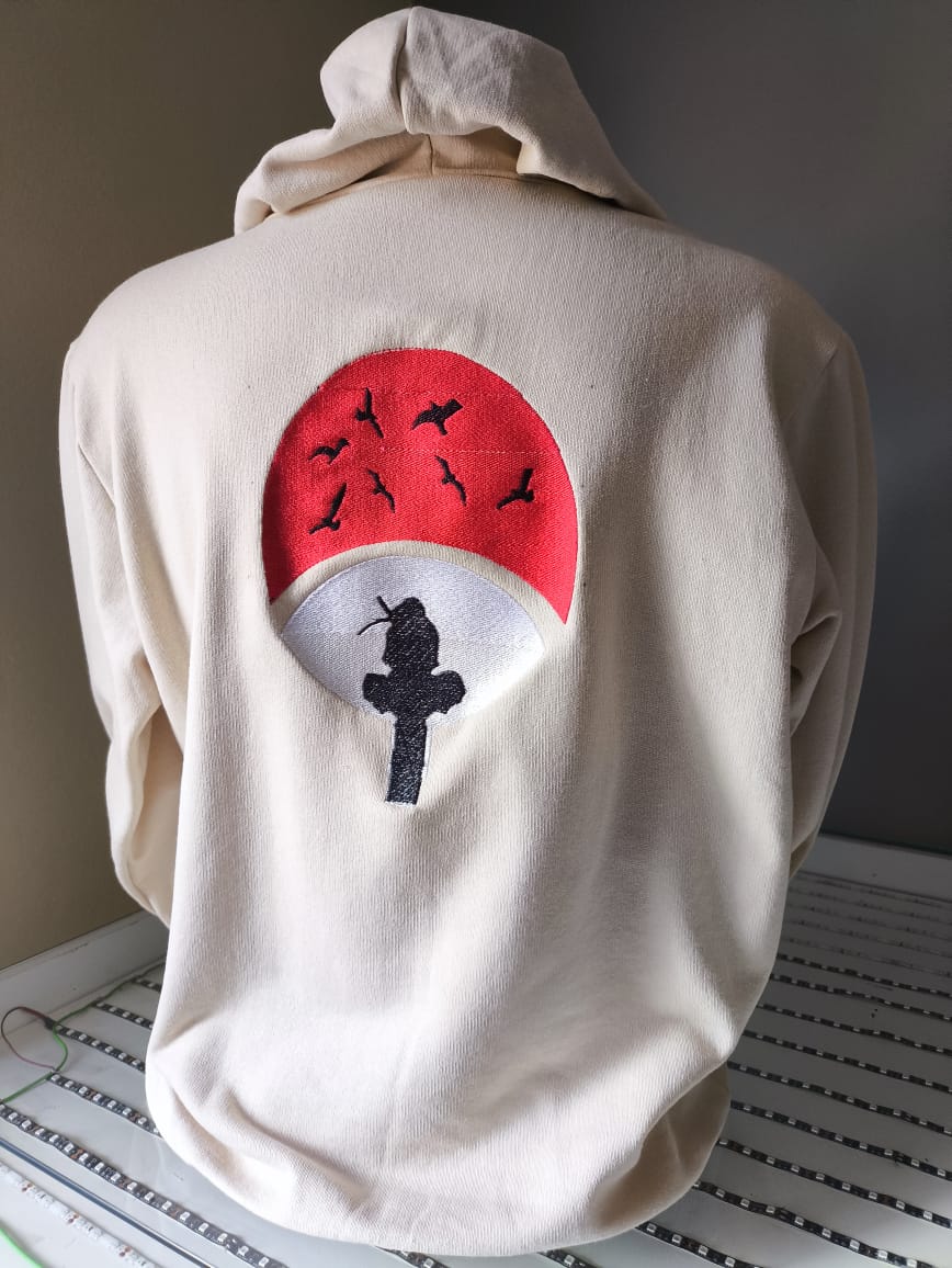 Moletom Bordado Bege - Naruto - Itachi - Imagem 8