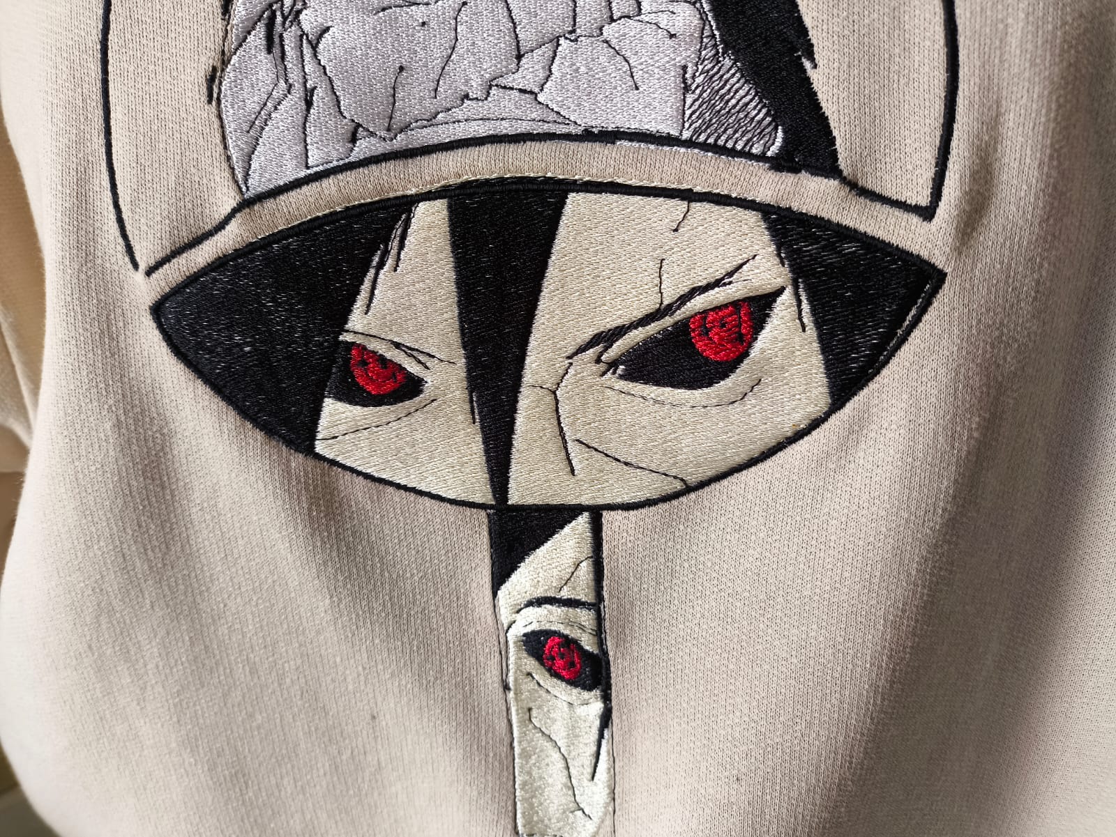 Moletom Bordado Bege - Naruto - Madara - Imagem 6