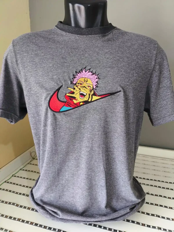 Camisa Bordado Cinza - Sukuna